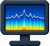 Ic�ne repr�sentant un spectre color� sur �cran, avec arc-en-ciel en surimpression.